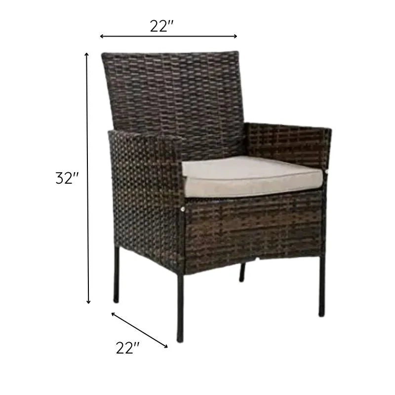 4-Piece Rattan Lounge Garden Furniture Set