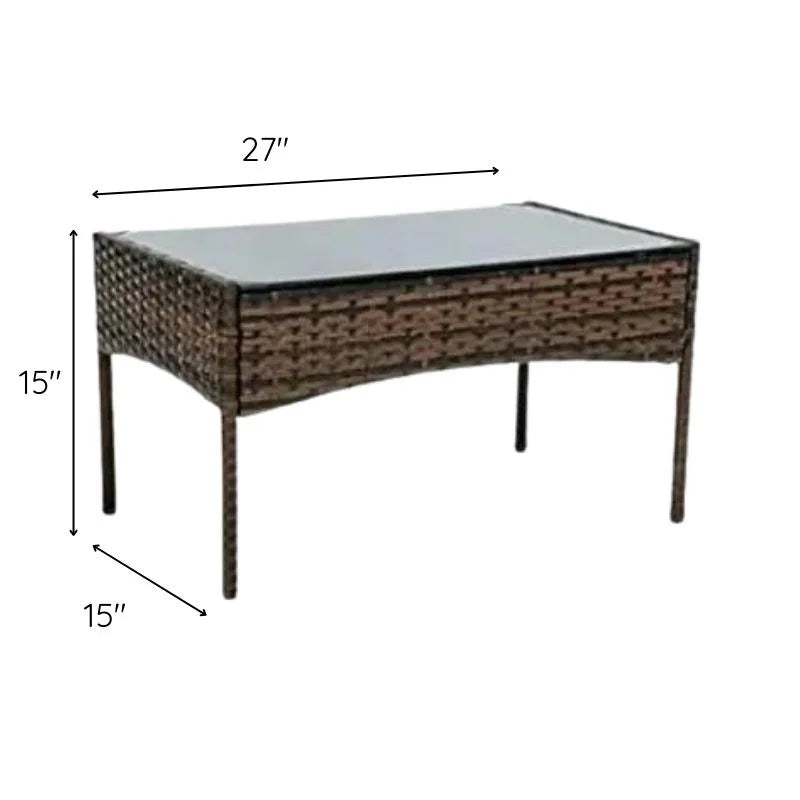 4-Piece Rattan Lounge Garden Furniture Set