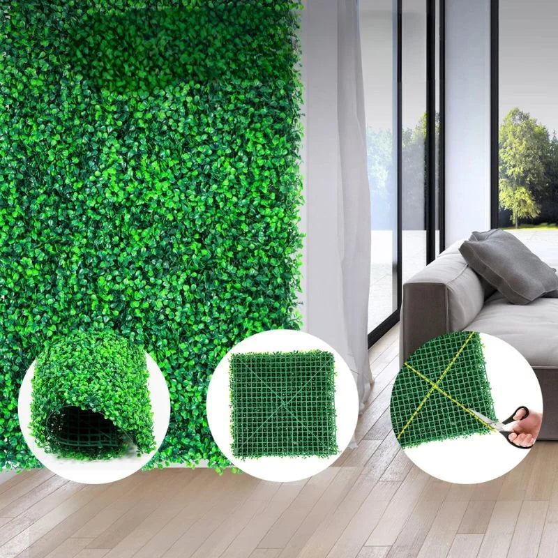 Realistic Artificial Grass Wall Panel Decoration