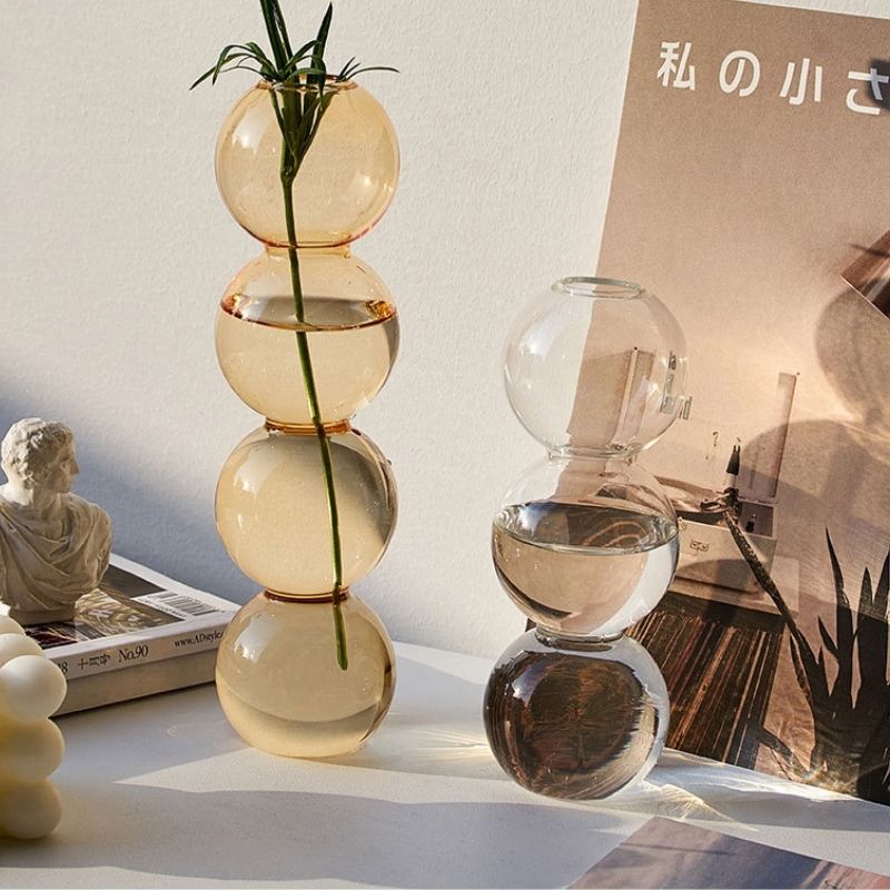 Nordic Bubble Glass Vase for Floral Arrangements