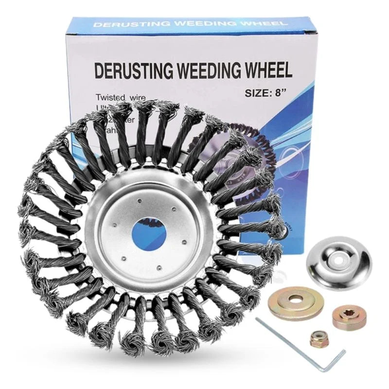 Heavy-Duty Carbon Steel Weed Brush Trimmer Attachment
