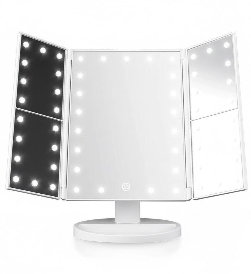 Foldable LED Mirror With Stand