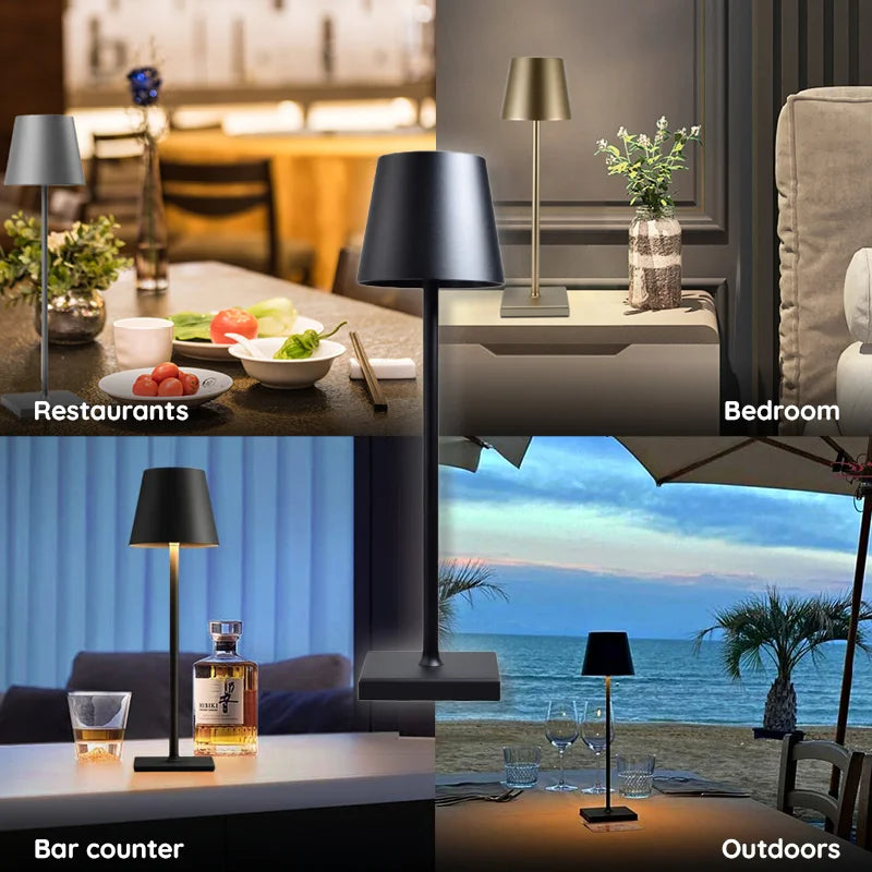 Modern Rechargeable Dimmable LED Cordless Table Lamp
