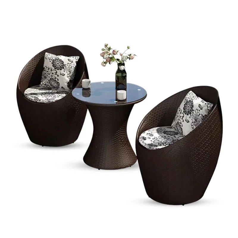 Outdoor Balcony Table and Chairs Set for 2