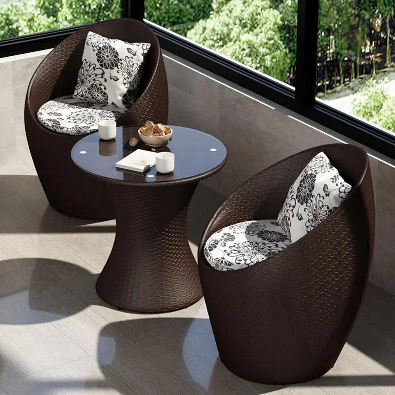 Outdoor Balcony Table and Chairs Set for 2
