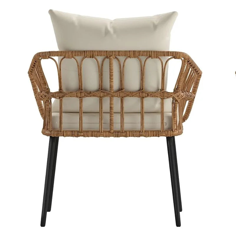 Rattan Garden Cafe Table and Chair Set