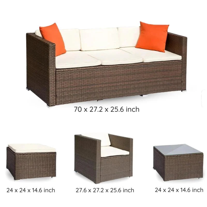 Durable Rattan Outdoor Patio Furniture Set