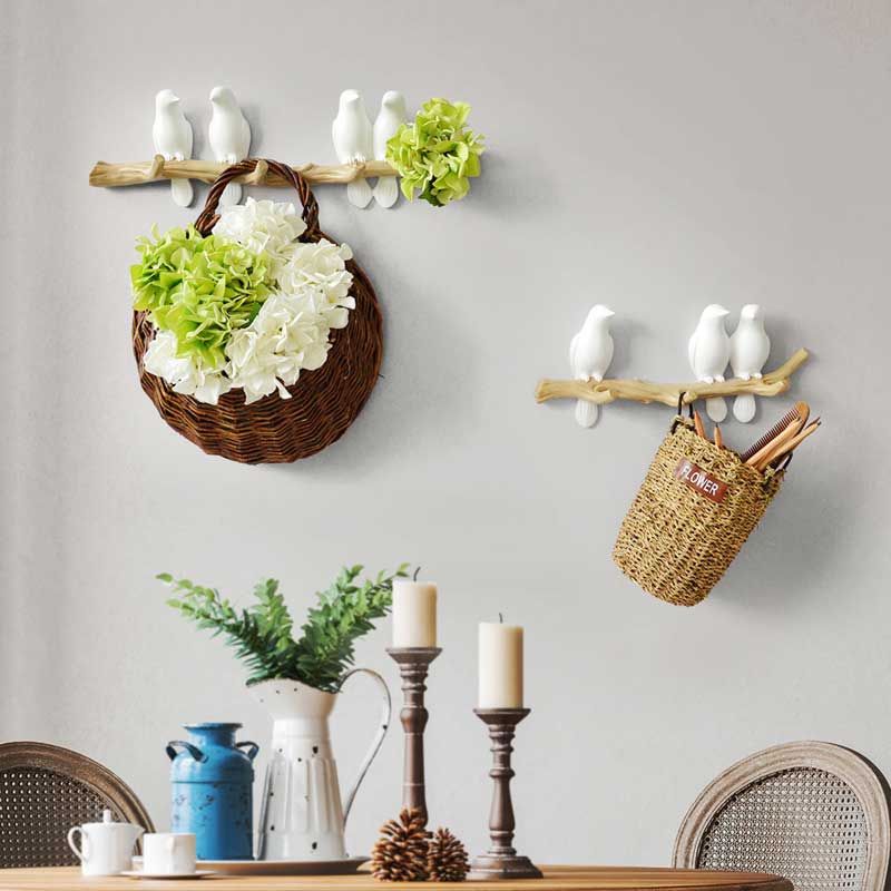 Nature-Inspired Singing Birds Metal Hanger Wall Decoration