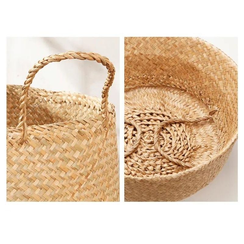 Handwoven Seagrass Universal Flower Basket Planter