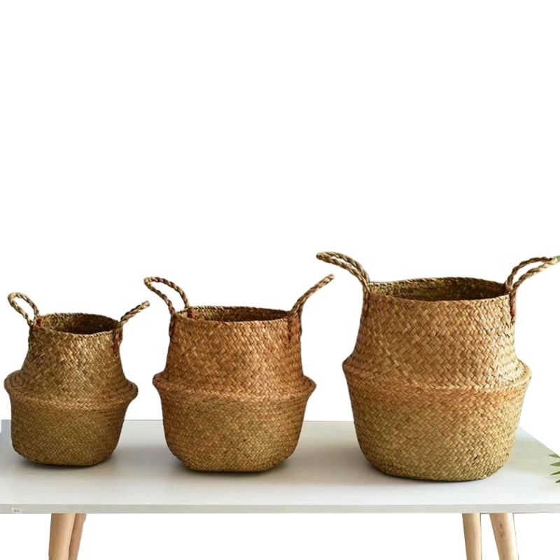 Handwoven Seagrass Universal Flower Basket Planter