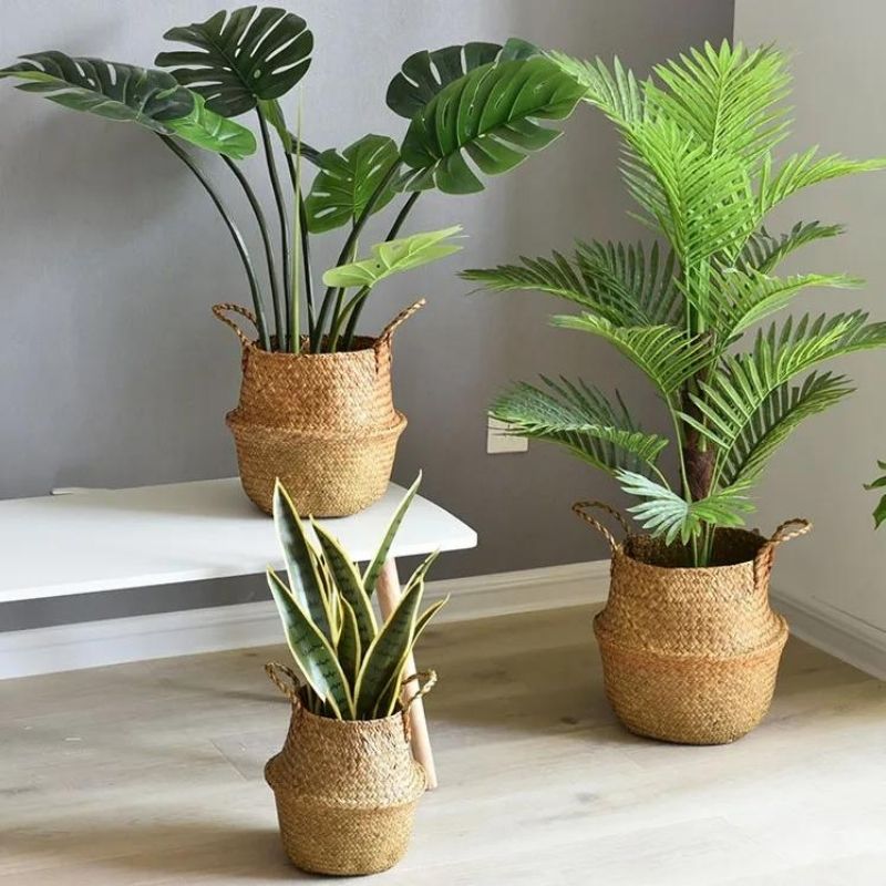 Handwoven Seagrass Universal Flower Basket Planter