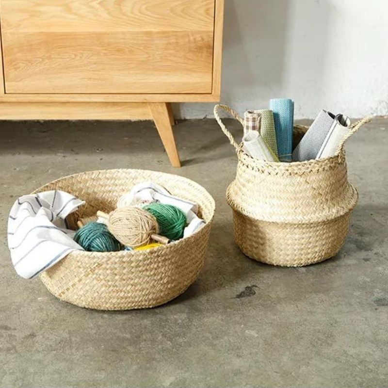 Handwoven Seagrass Universal Flower Basket Planter