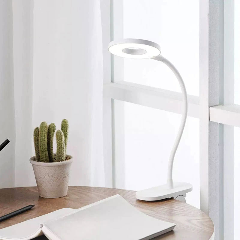 Wireless LED Ring Clip-On Desk Lamp