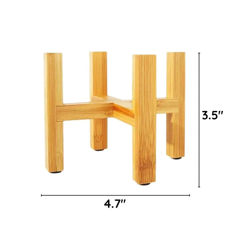 Natural Wooden Plant Pot Trays for Indoors