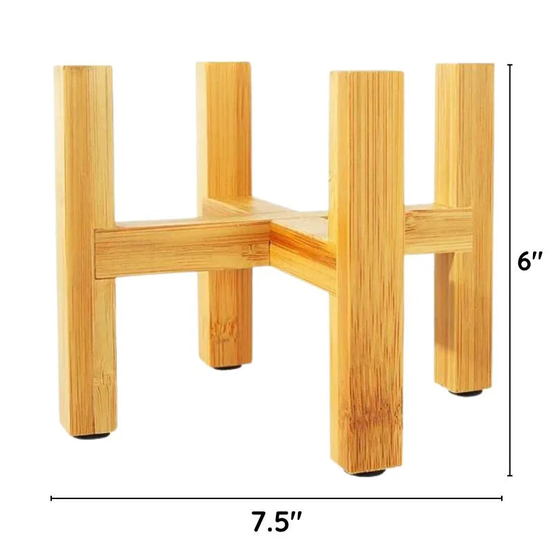 Natural Wooden Plant Pot Trays for Indoors